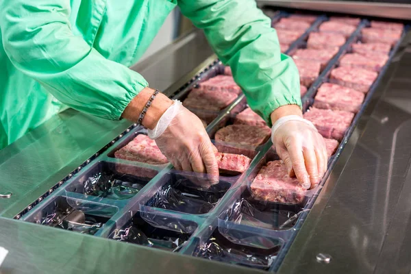 Producción de carne cruda — Foto de Stock