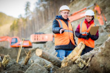 İnşaat teftiş yol işçiler