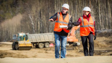 İnşaat teftiş yol işçiler