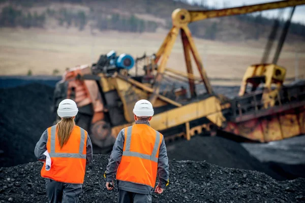 Trabajadores mineros del carbón — Foto de Stock