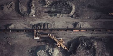 Coal mining from above clipart