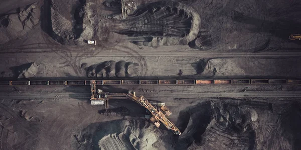 Minería de carbón desde arriba — Foto de Stock