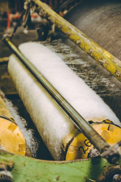 Wool production factory machine — Stock Photo, Image