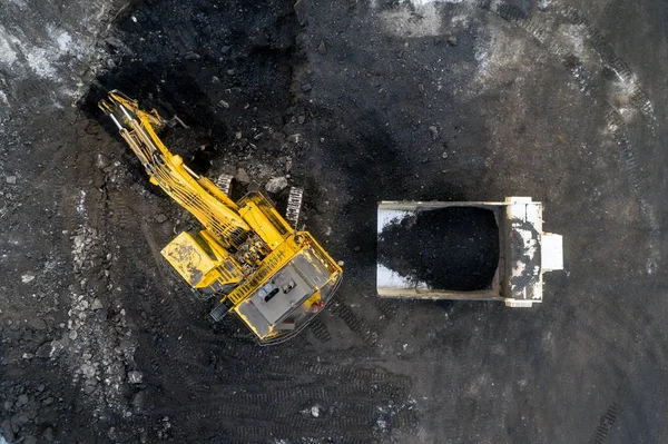 Povrchové těžby uhlí — Stock fotografie