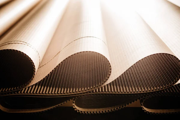 Papier fabriek proces textuur karton industrie bruin — Stockfoto