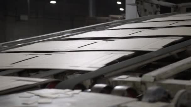 Papírenská továrna na výrobu papírenských krabic — Stock video