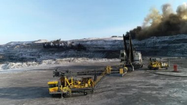 coal mining open pit winter explosion equipment