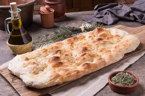 Focaccia romana bread — Stok fotoğraf