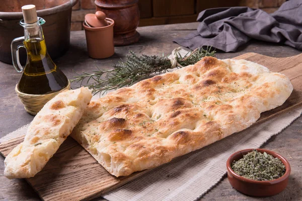 Focaccia romana bread — Stok fotoğraf