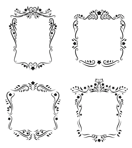 Vintage floral frame ornament. — Stock vektor