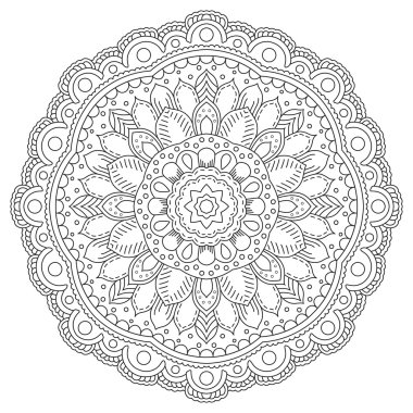 Daire çiçek desenli