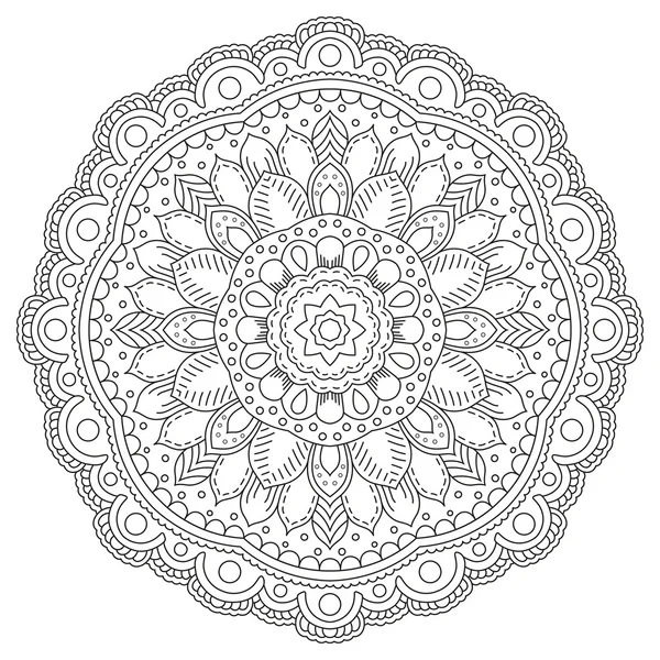 Círculo patrón floral — Vector de stock