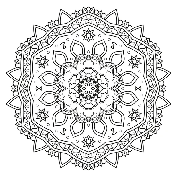 Patrón de mandala de círculo . — Archivo Imágenes Vectoriales