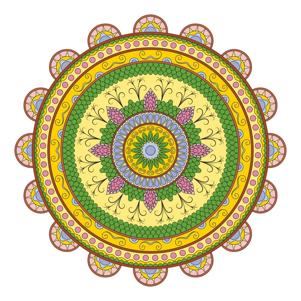 Patrón de mandala de círculo — Archivo Imágenes Vectoriales