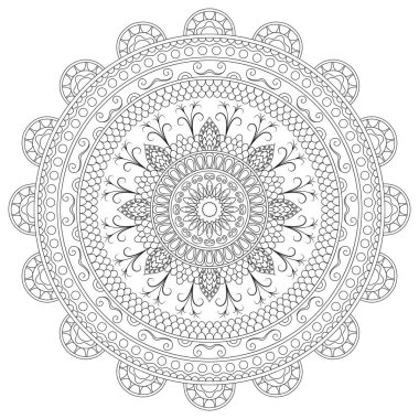 Daire mandala desen.