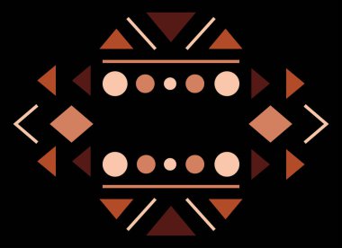 Geleneksel kültür ilham basit geometrik sembol.