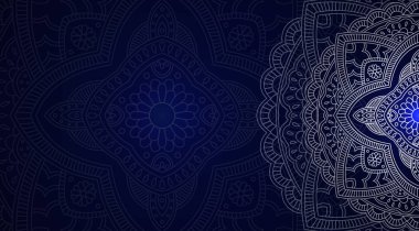 Yuvarlak soyut süsleme ile banner.