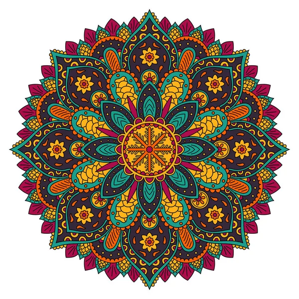 Mandala Hålcirkel. — Stock vektor