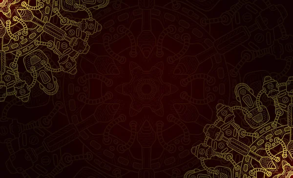 Banner s designovými detaily steampunk. — Stockový vektor