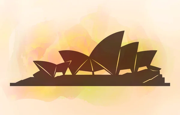 Sydney opera house hintergrund. — Stockvektor