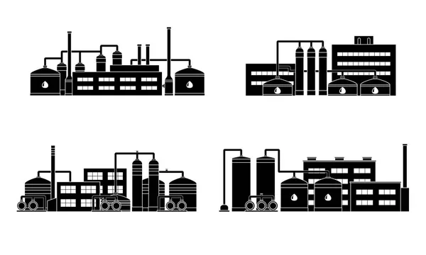 Construcción de la industria de la refinería . — Vector de stock