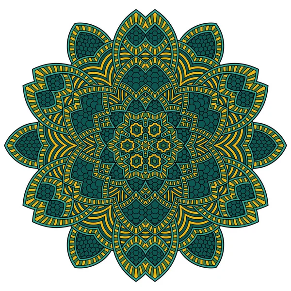 Abstraktes rundes Ornament. Kreis-Mandala-Muster. — Stockvektor