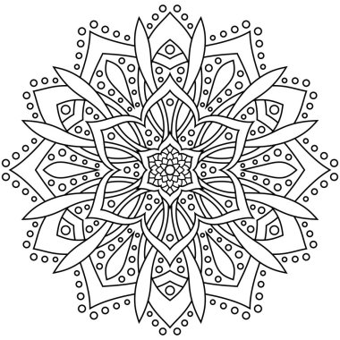 Soyut yuvarlak süsleme. Daire mandala desen.