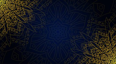 Yuvarlak soyut süsleme ile banner.