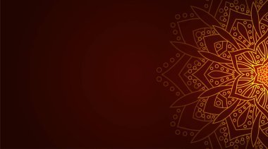 Yuvarlak soyut süsleme ile banner.