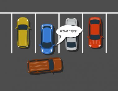 Boyut üst görünüm kötü otopark.