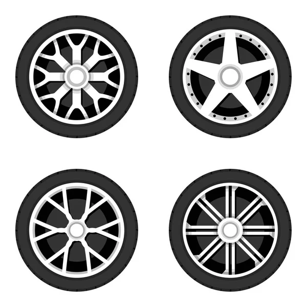 Lastik tekerlekli diskle.