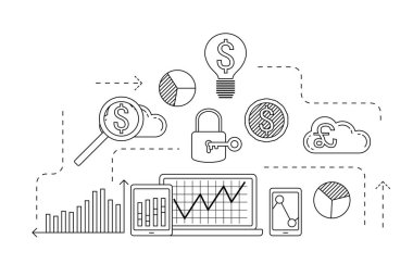 Borsa ticaret kavramı. Finans forex ticaret Tema.