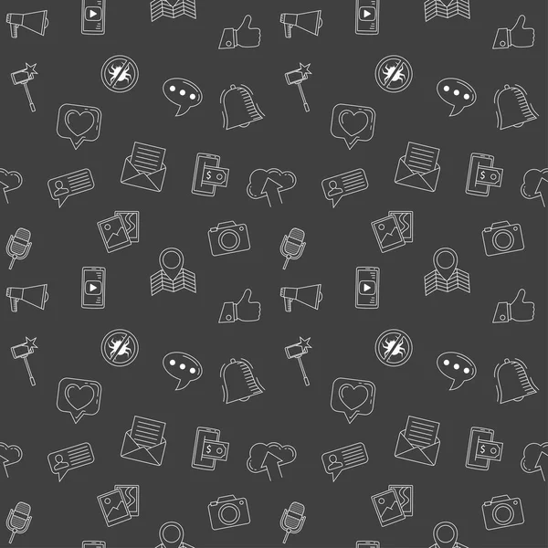 Sosyal Medya simgeler sorunsuz arka plan. Internet web simgeler.