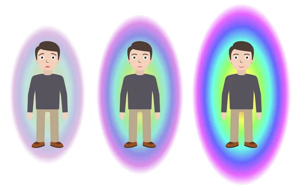 Energetische Heilung. pranische Heilung. Konzept der alternativen Medizin. — Stockvektor