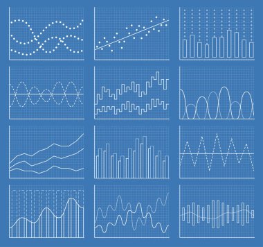 İş grafik toplama. Grafikleri kümesi. Veri görselleştirme.