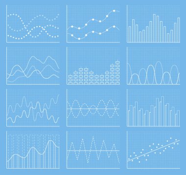 İş grafik toplama. Grafikleri kümesi. Veri görselleştirme.