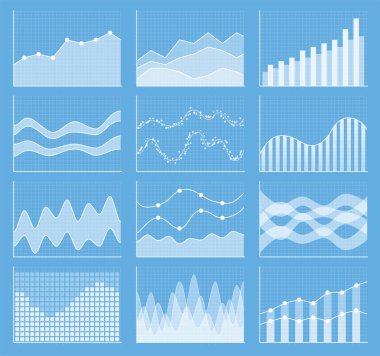 İş grafik toplama. Grafikleri kümesi. Veri görselleştirme.