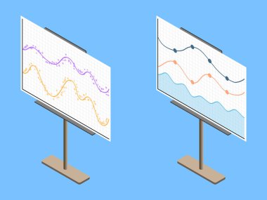 İş grafik kartı. Grafikleri kümesi. Veri görselleştirme.