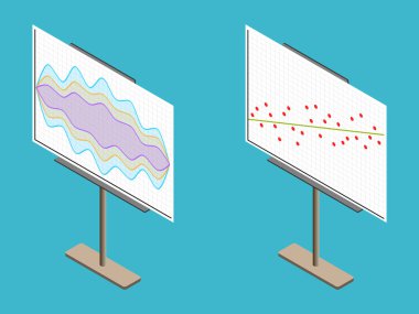 İş grafik kartı. Grafikleri kümesi. Veri görselleştirme.