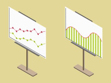 İş grafik kartı. Grafikleri kümesi. Veri görselleştirme.