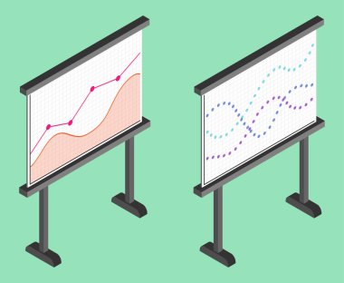 İş grafik kartı. Grafikleri kümesi. Veri görselleştirme.