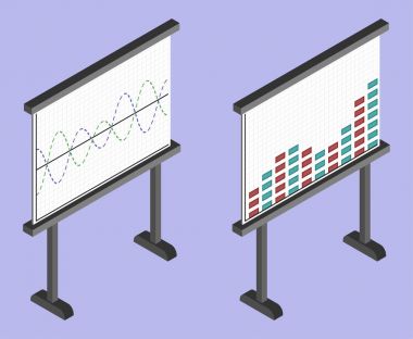 İş grafik kartı. Grafikleri kümesi. Veri görselleştirme.