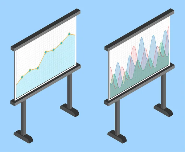Business-Chart-Board. Graphiken. Datenvisualisierung. — Stockvektor