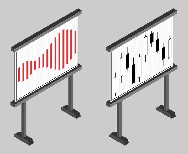 Placa de gráfico de negócios. Conjunto de gráficos. Visualização dos dados . —  Vetores de Stock