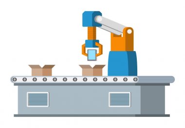 Montaj hattı. Otomatik taşıyıcı sistem.