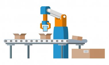 Montaj hattı. Otomatik taşıyıcı sistem.