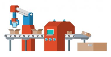 Montaj hattı. Otomatik taşıyıcı sistem.