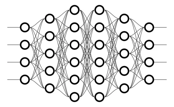 神经网络。神经元网络. — 图库矢量图片