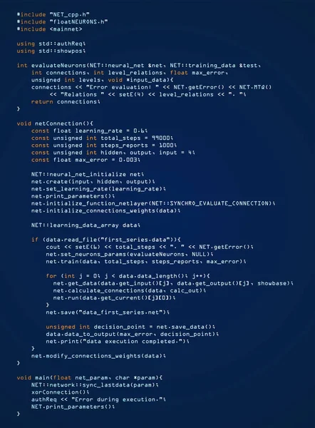 Program kodu ile arka plan.