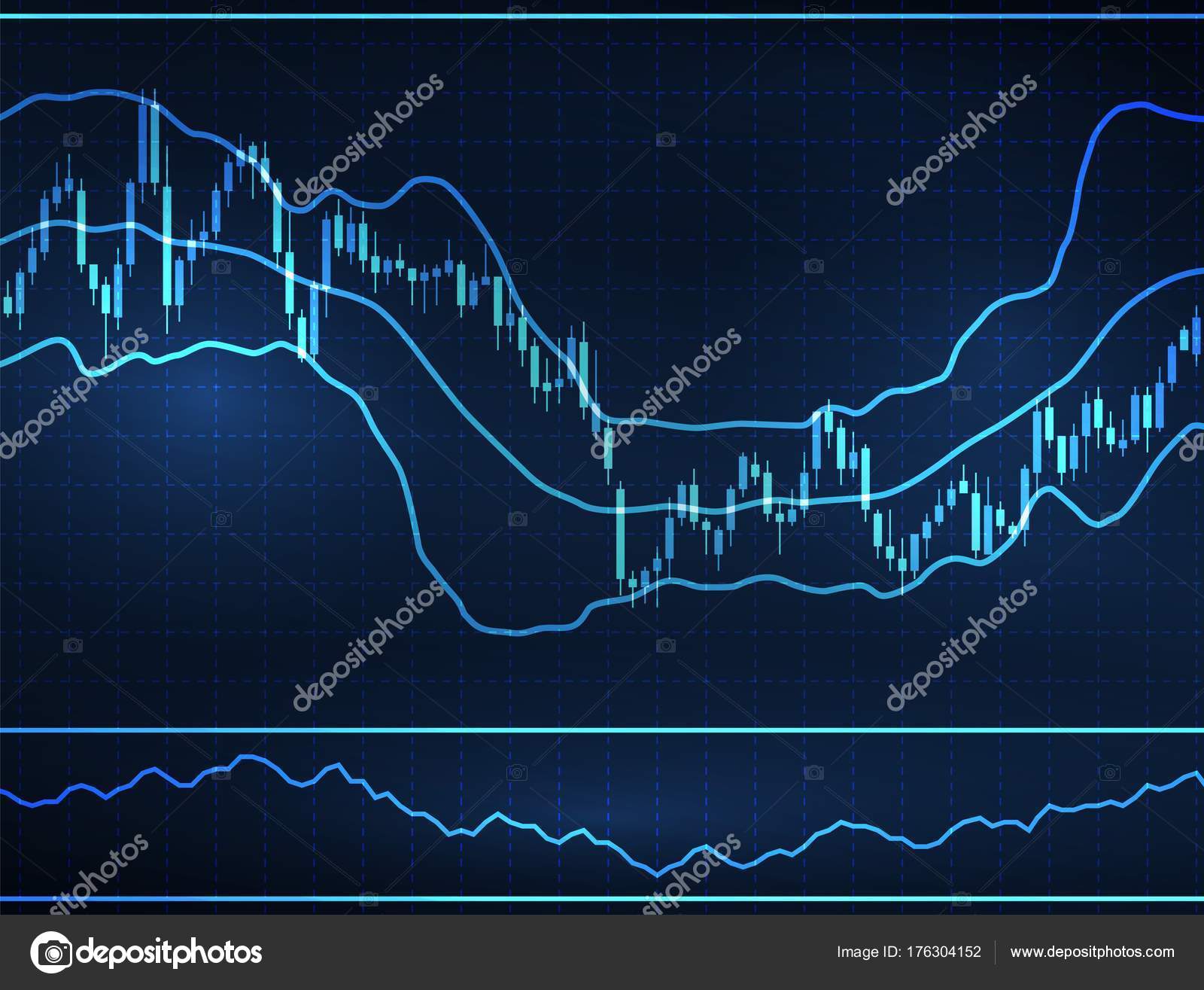 Forex Stock Chart Data Candle Graph Stock Vector C Korolev Dm Va - 